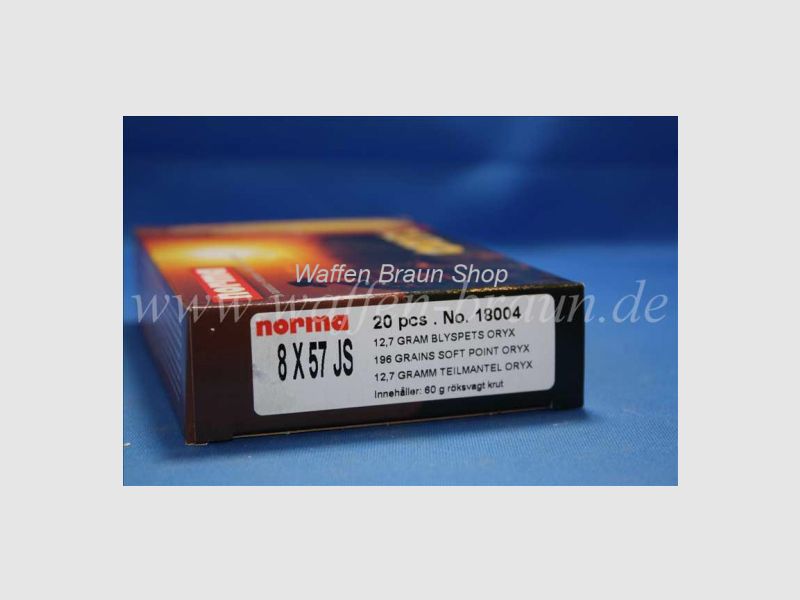 NORMA 8X57 JS ORYX 12,7G 196GR 20 sztuk
