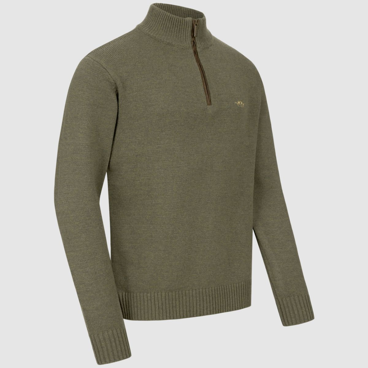 BLASER Herren Woll HZ Sweater Oliv
