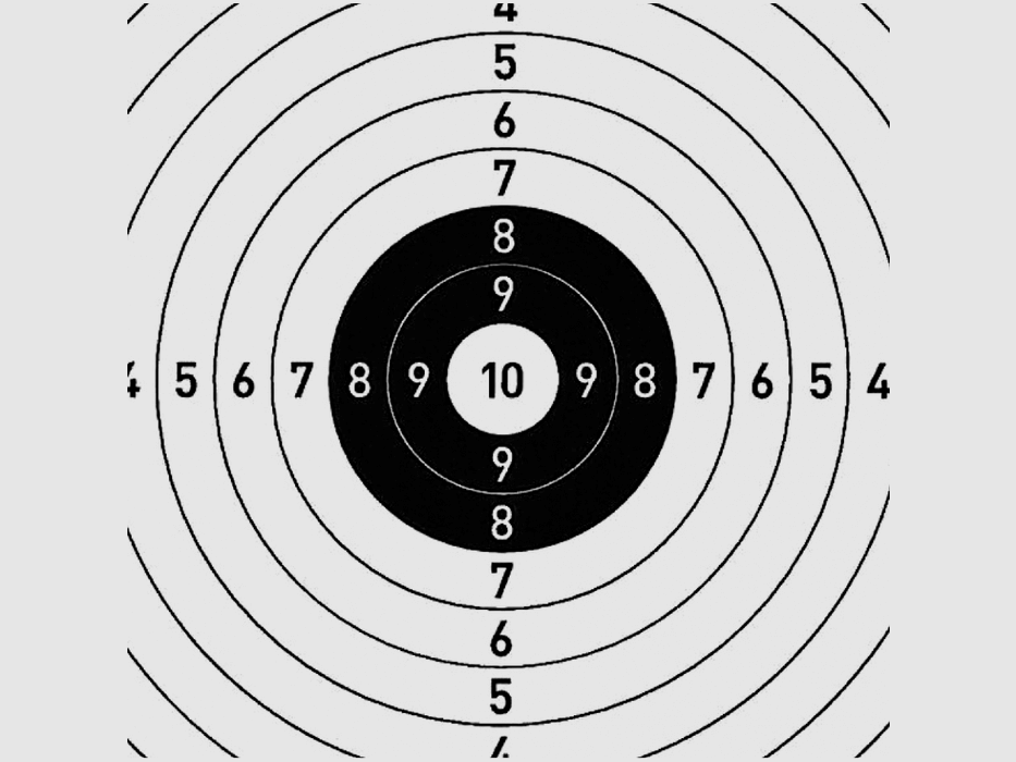 Miroir pour cible de chasse DJV (cible à 10 cercles) (100 pièces)