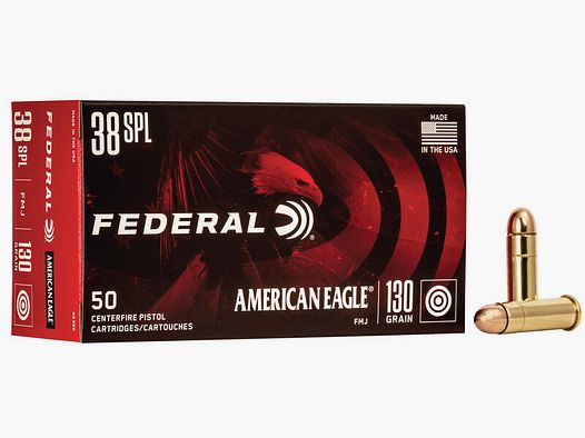 Federal American Eagle .38 Special 130GR FMJ 50 Patronen