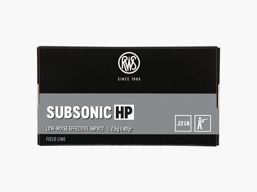 RWS .22LR SUBSONIC HP 2.6G 40GR BTE50
