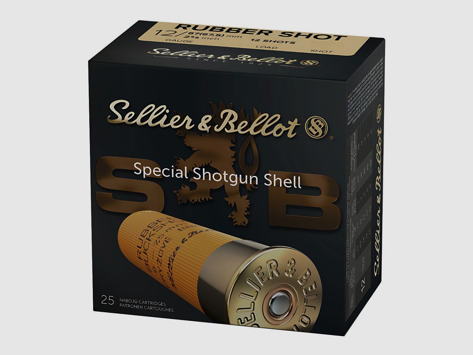 12/67,5 Sellier & Bellot Buck Shot Loftka Gumowa 15 - 7,50 mm (V075232), zdjęcie 1 z 2