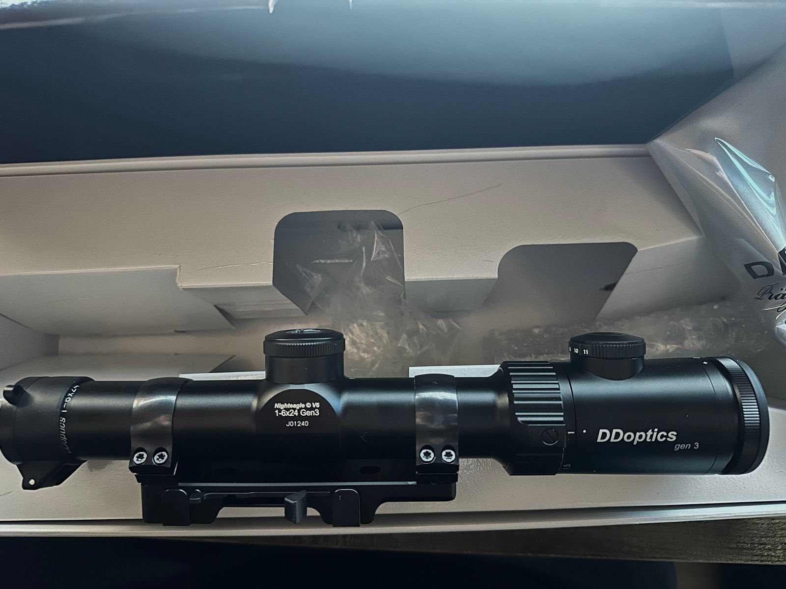 Zielfernrohr DDoptics Nighteagle 1-6x24 Gen 3 mit HMS Swift Schnellspannmontage