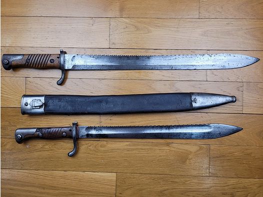 Rare baïonnette modèle 98/02 – impressionnante scie – 5° Pionniers Prusse – Erfurt 1902 – État excellent