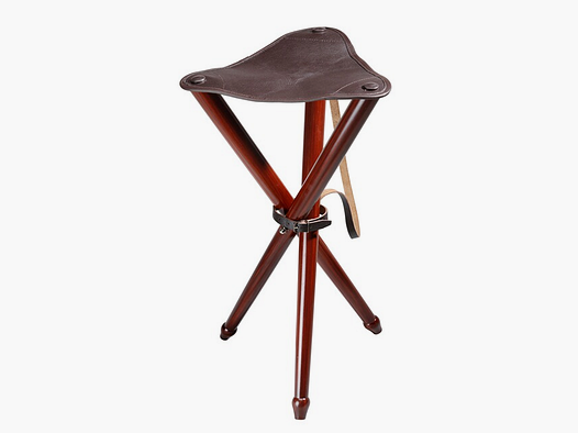 Wald & Forst Dreibein Sitzstuhl mit Leder