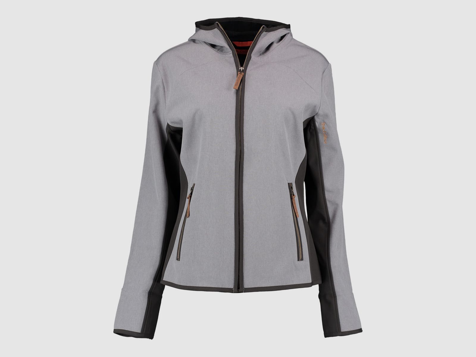 Tom Collins Giacca softshell da donna con cappuccio – Grigio chiaro, immagine 1 di 4