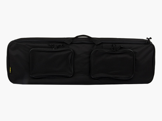 Gewehrfutteral Gewehrtasche Coptex 95 x 25 cm abschlieĂźbar Nylon 2 AuĂźentaschen Trageriemen Rucksackgurt schwarz