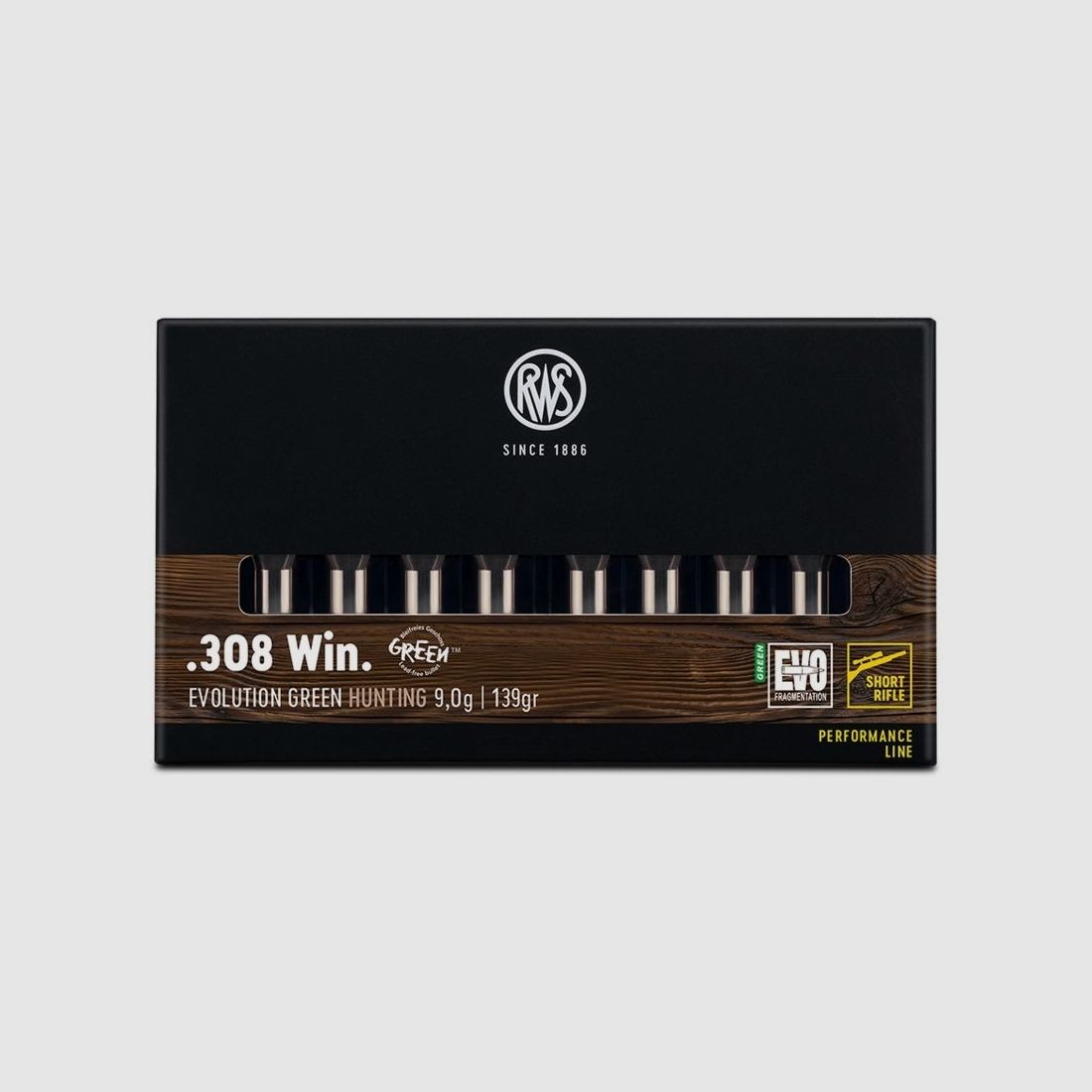 RWS .308 Win. EVO Green 9g ShortRifle Bleifrei