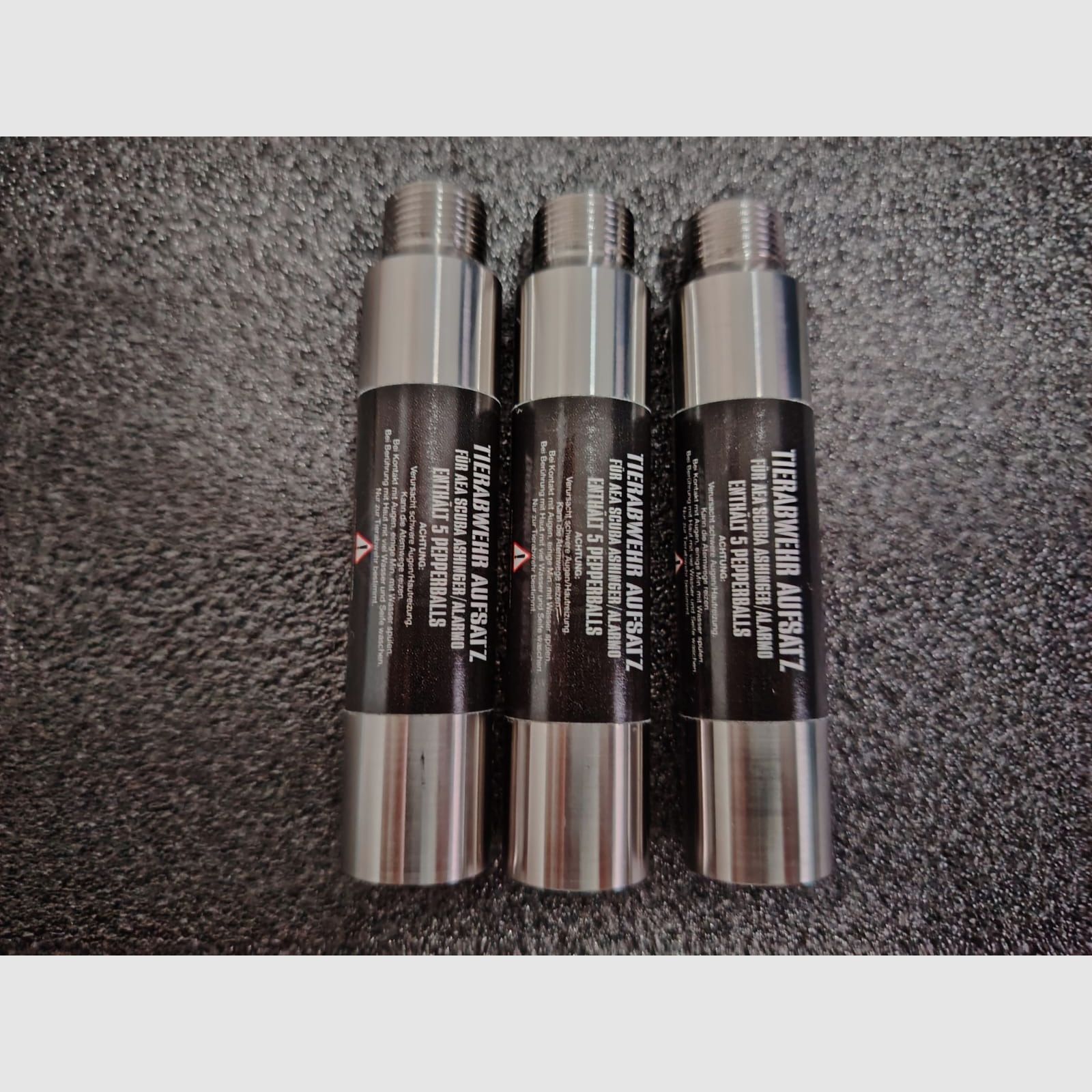 3x Tierabwehr Aufsatz Rohr / Starter Rohr für Scuba Ashinger / Alarmo Cal. 68 | NEU