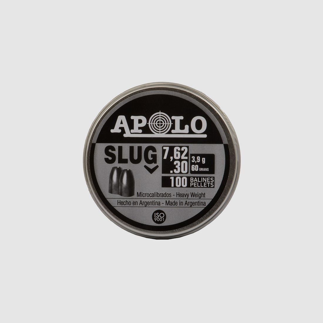 Hohlspitz Diabolos Apolo Slug Kaliber 7,62 mm 3,9 g 60 gr glatt 100 StĂĽck