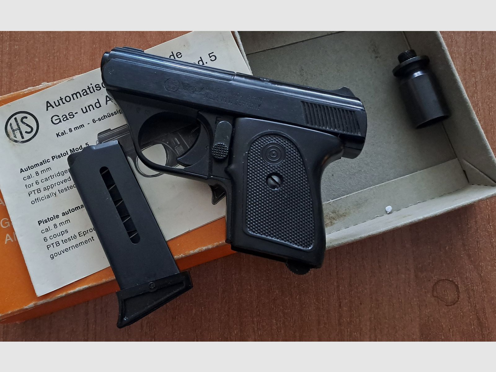 HS Mod.5 Cal. 8 mm blank/ PTB 100/2 from 1993