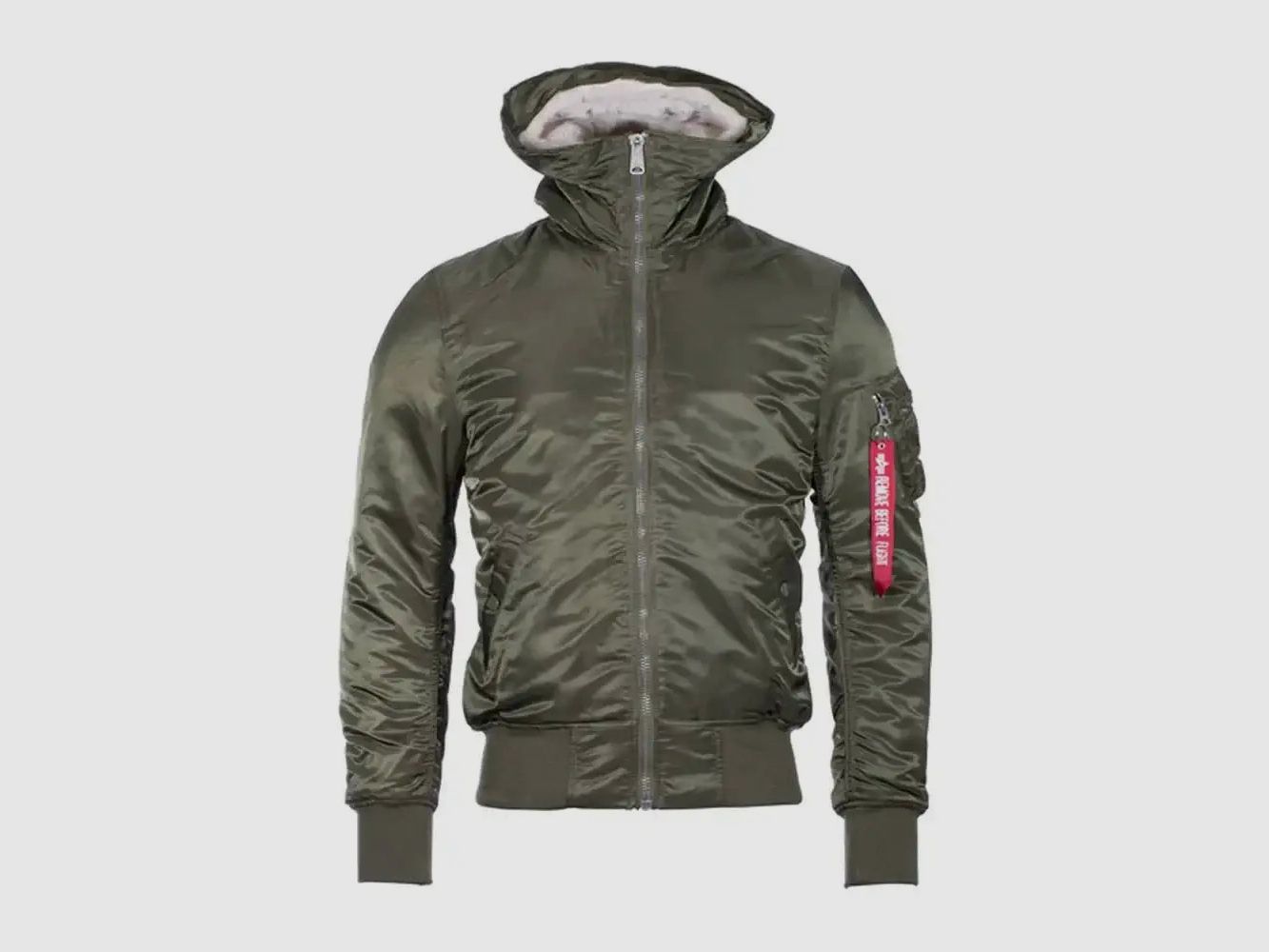 alpha industries Alpha Industries Kurtka lotnicza MA-1 z kapturem - Ciemnozielona / M Mężczyźni