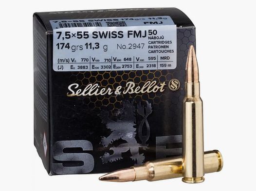 Sellier & Bellot FMJ BT 11,3g/174grs przy 50 7,5x55