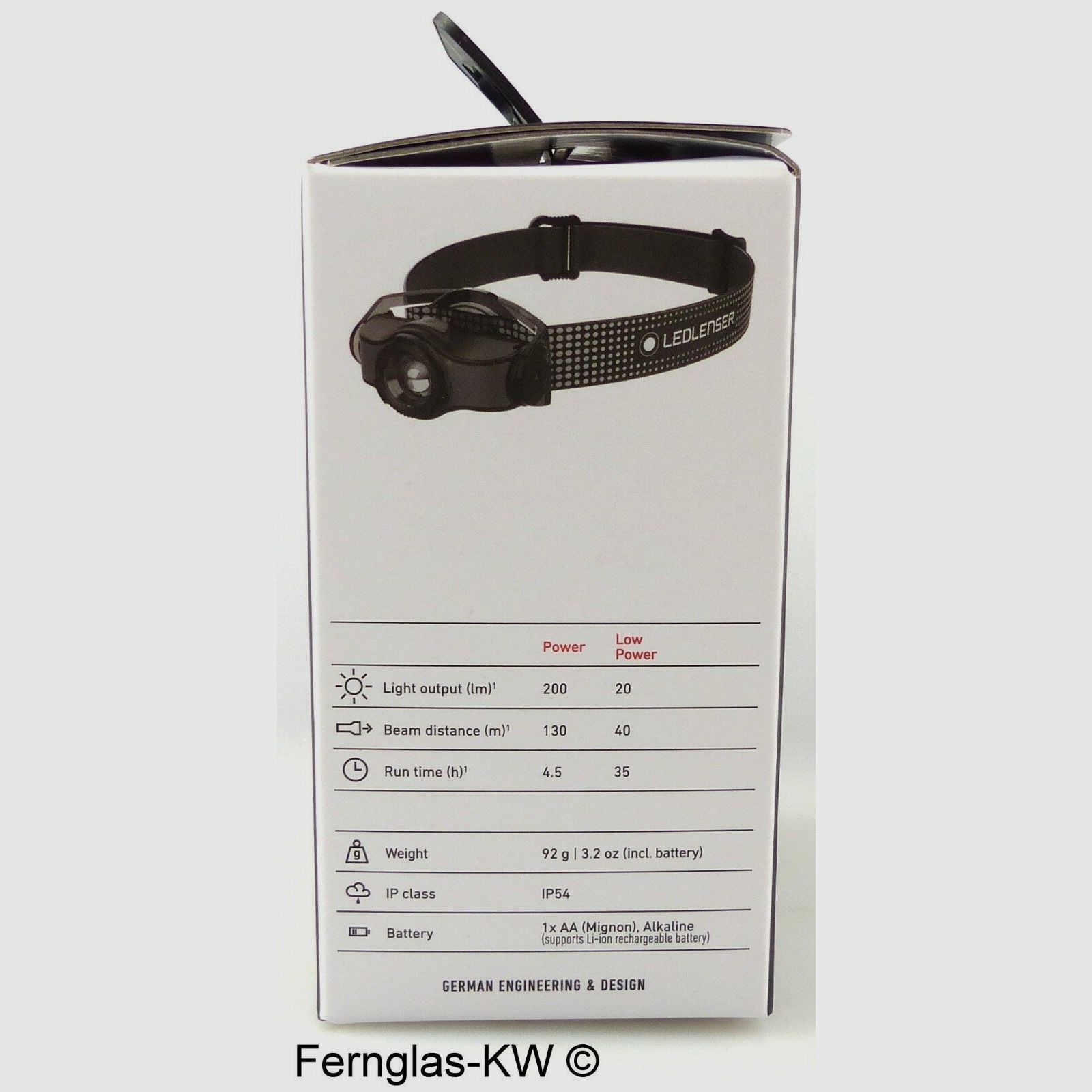 Ledlenser 501597 LED Kopflampe Stirnlampe MH3 Grau Schwarz Leuchtkraft 200 Lumen