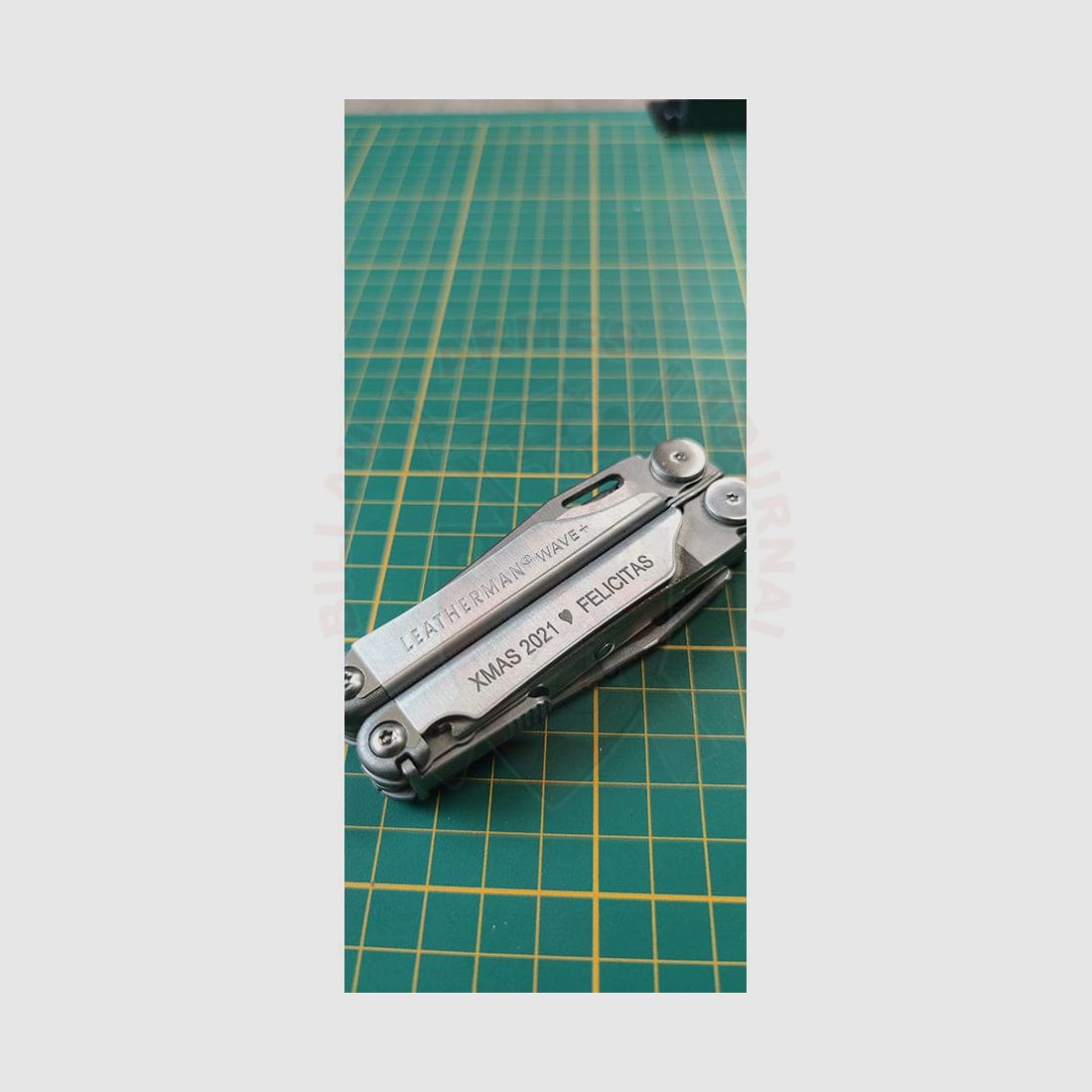 Lasergravure naam, voornaam en tekst op Leatherman Wave, afbeelding 1 van 2