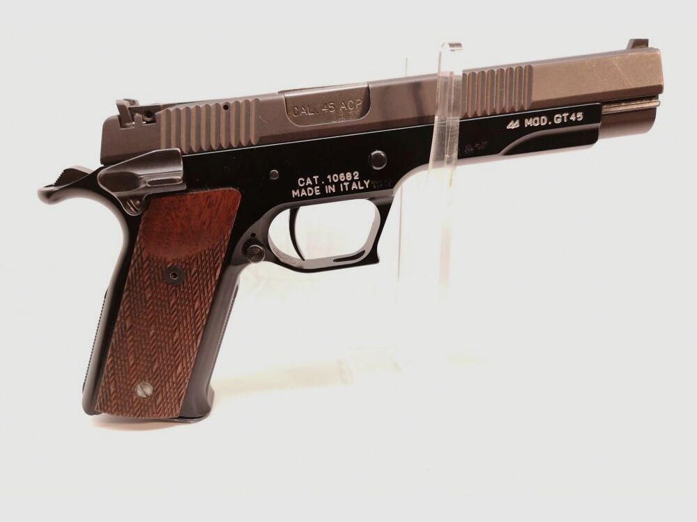 Pardini GT 45 - begehrte Sportpistole mit 5" Lauf, Handballenschutz, einstellbarer Abzug