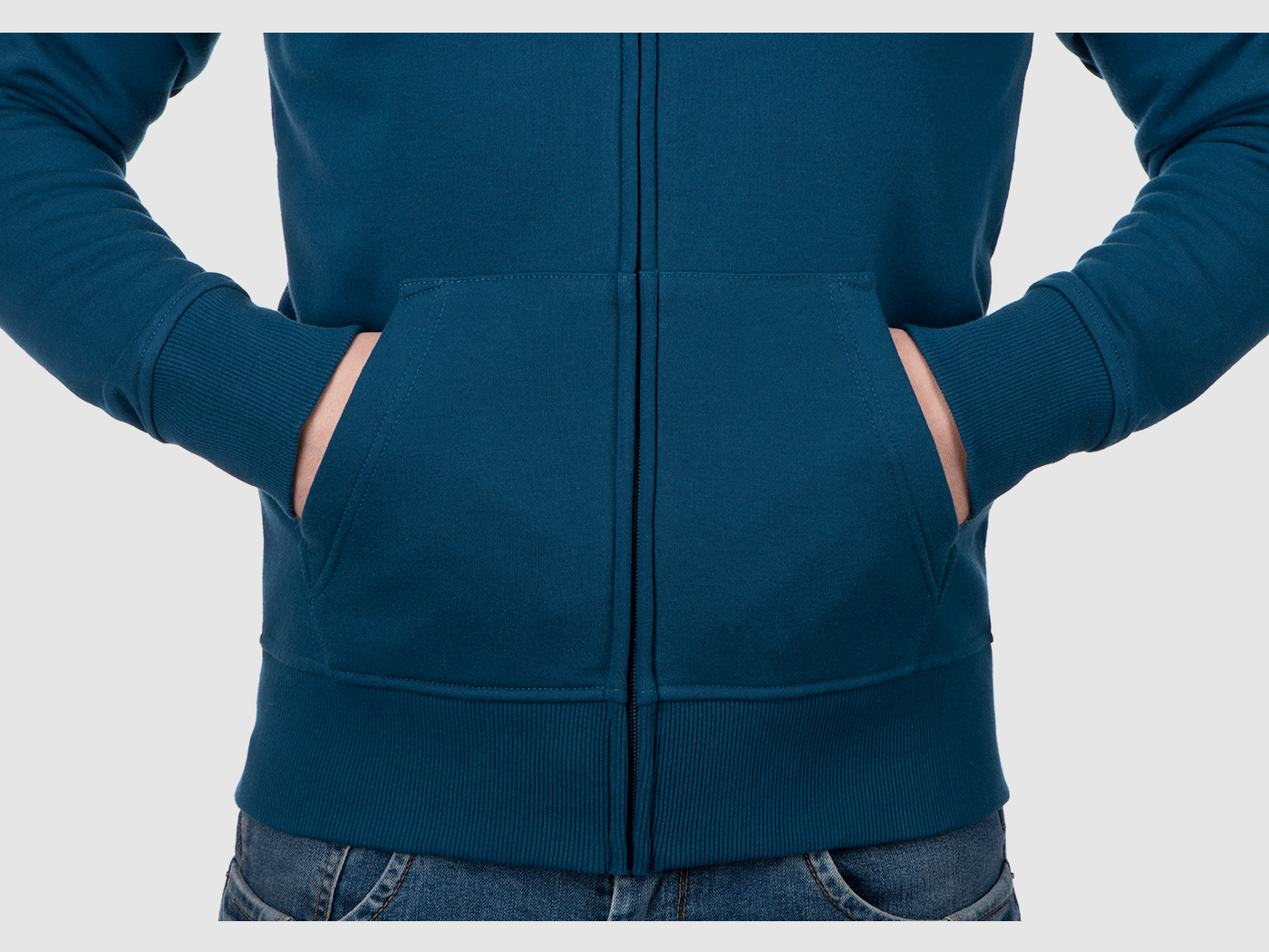 OUTRIDER TACTICAL LOGO ZIP HOODIE BLAU