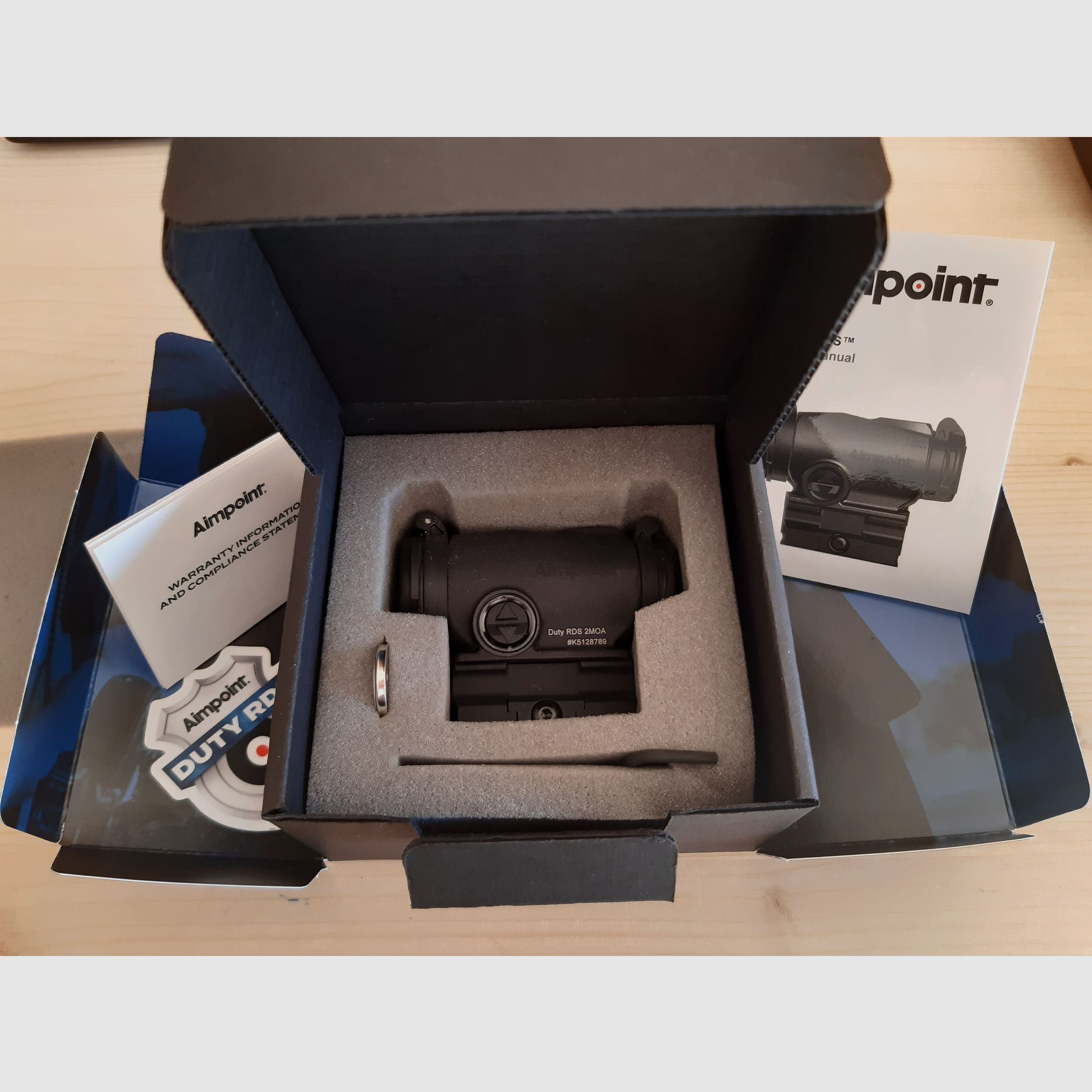 Aimpoint Duty RDS 2 MOA, 39mm, neu, originalverpackt