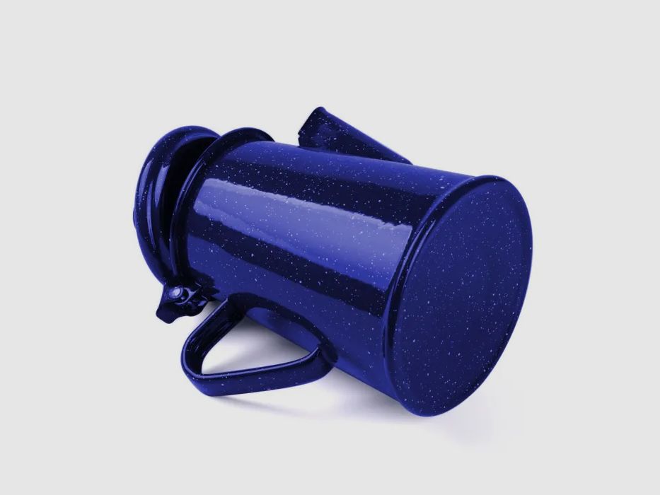 Emaille Kaffeekanne 1,2 L Blau
