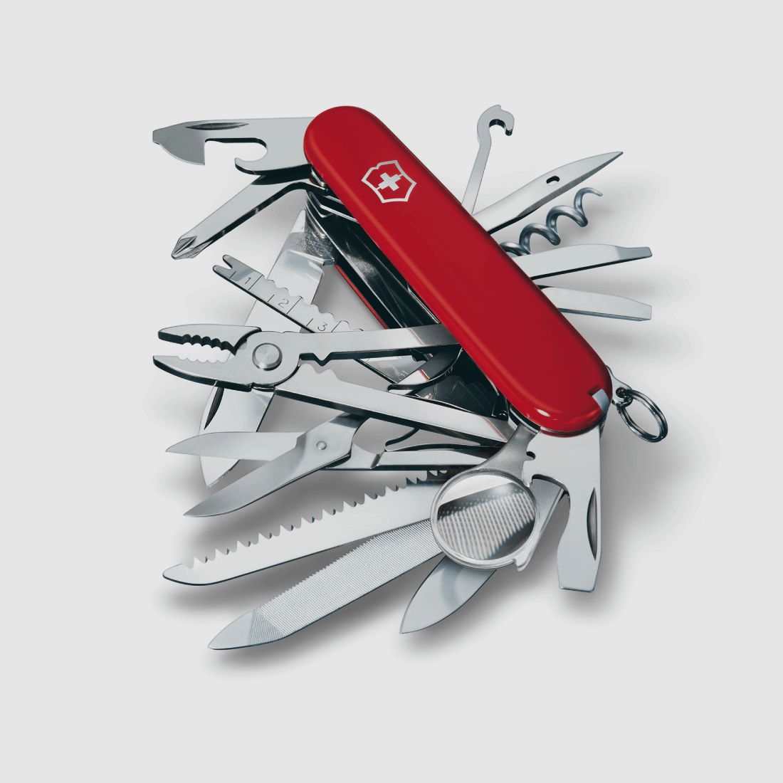 Victorinox Szwajcarski nóż Swiss Champ z 33 funkcjami Czerwony