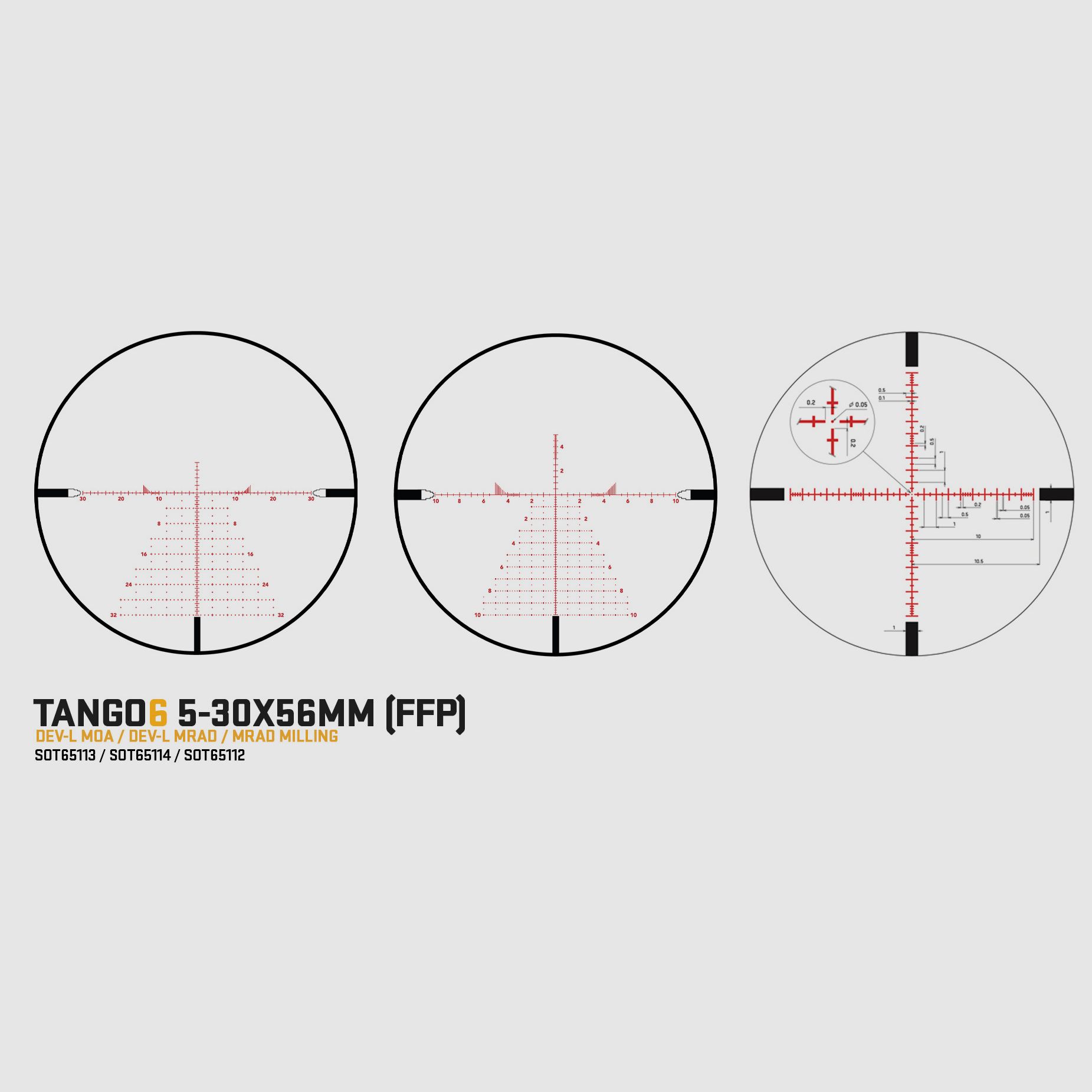 Sig Sauer TANGO6 5-30×56 FFP MRAD LevelPlex telescopio, immagine 2 di 2