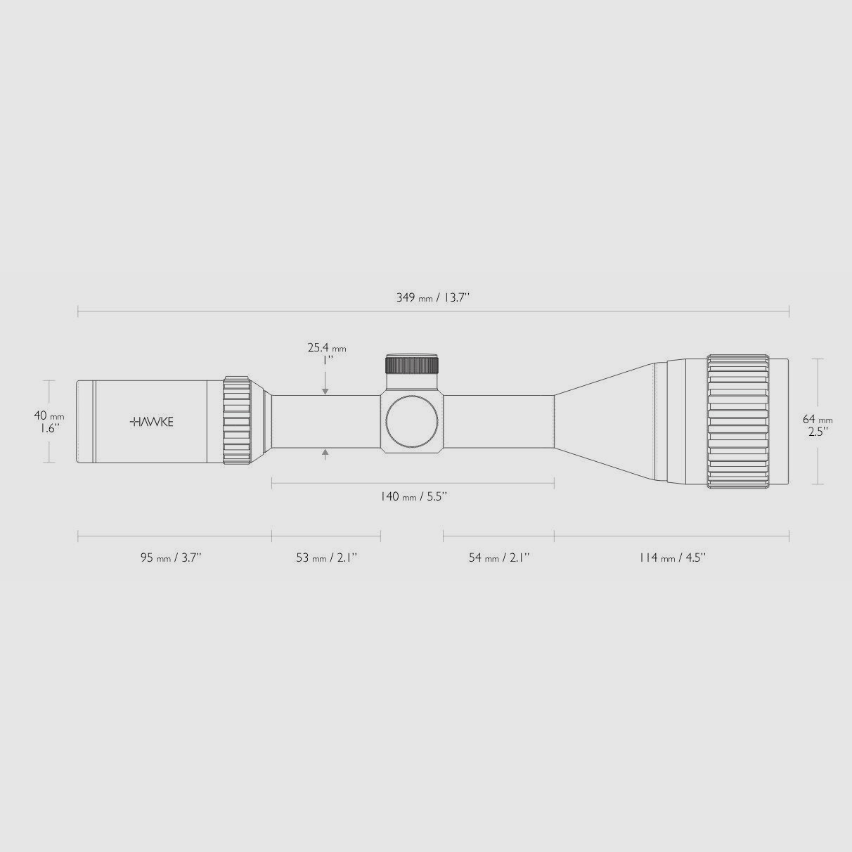 HAWKE 14252 Zielfernrohr VANTAGE 4-12x50 AO MIL DOT IR