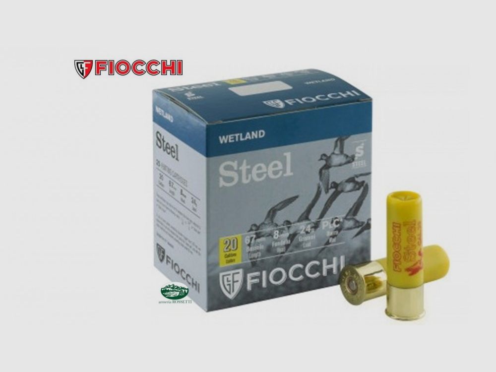 FIOCCHI cartucce STEEL WETLAND cal.20 gr.24 p.3 senza piombo