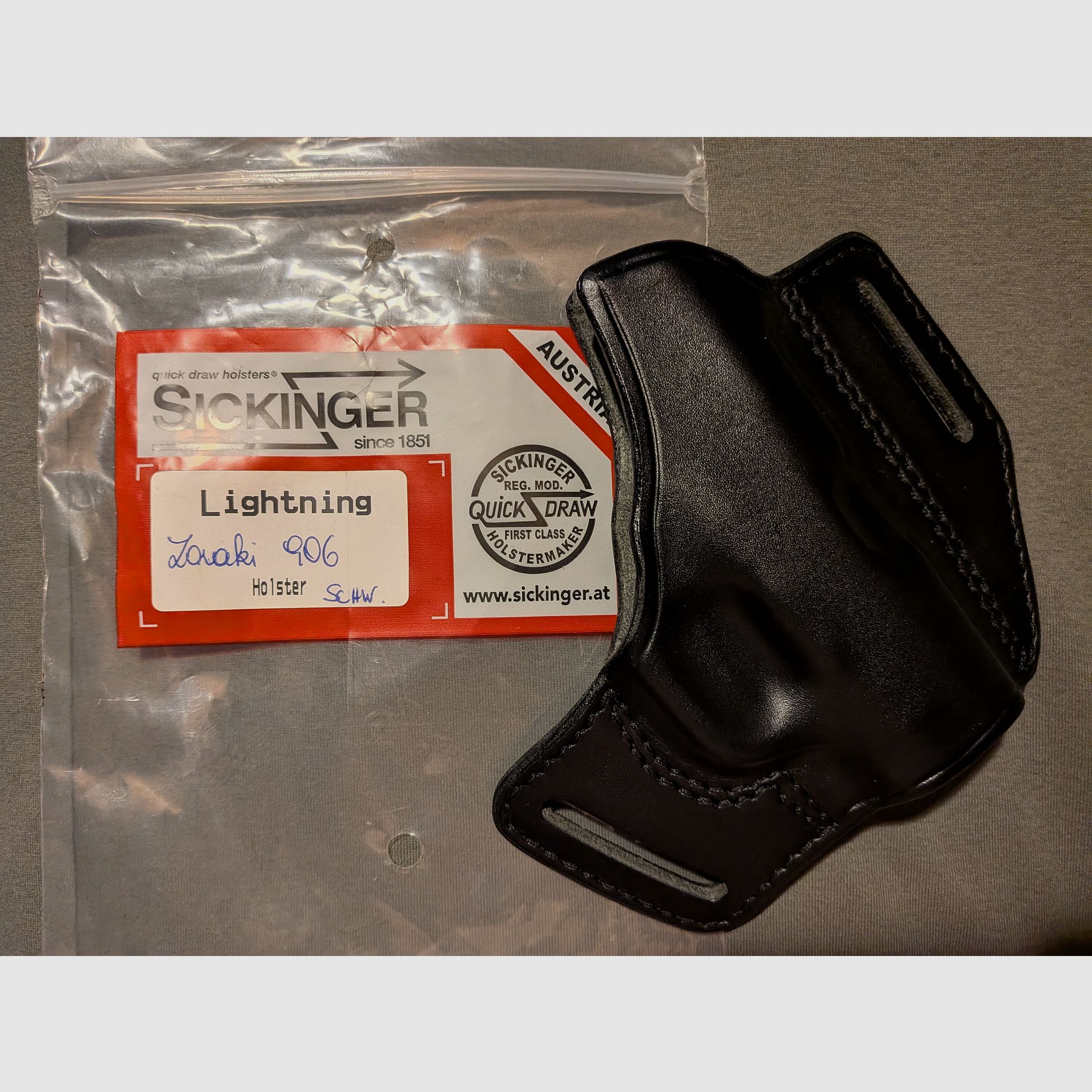 Zoraki 906 Holster Sickinger Passform Gürtel Leder schwarz