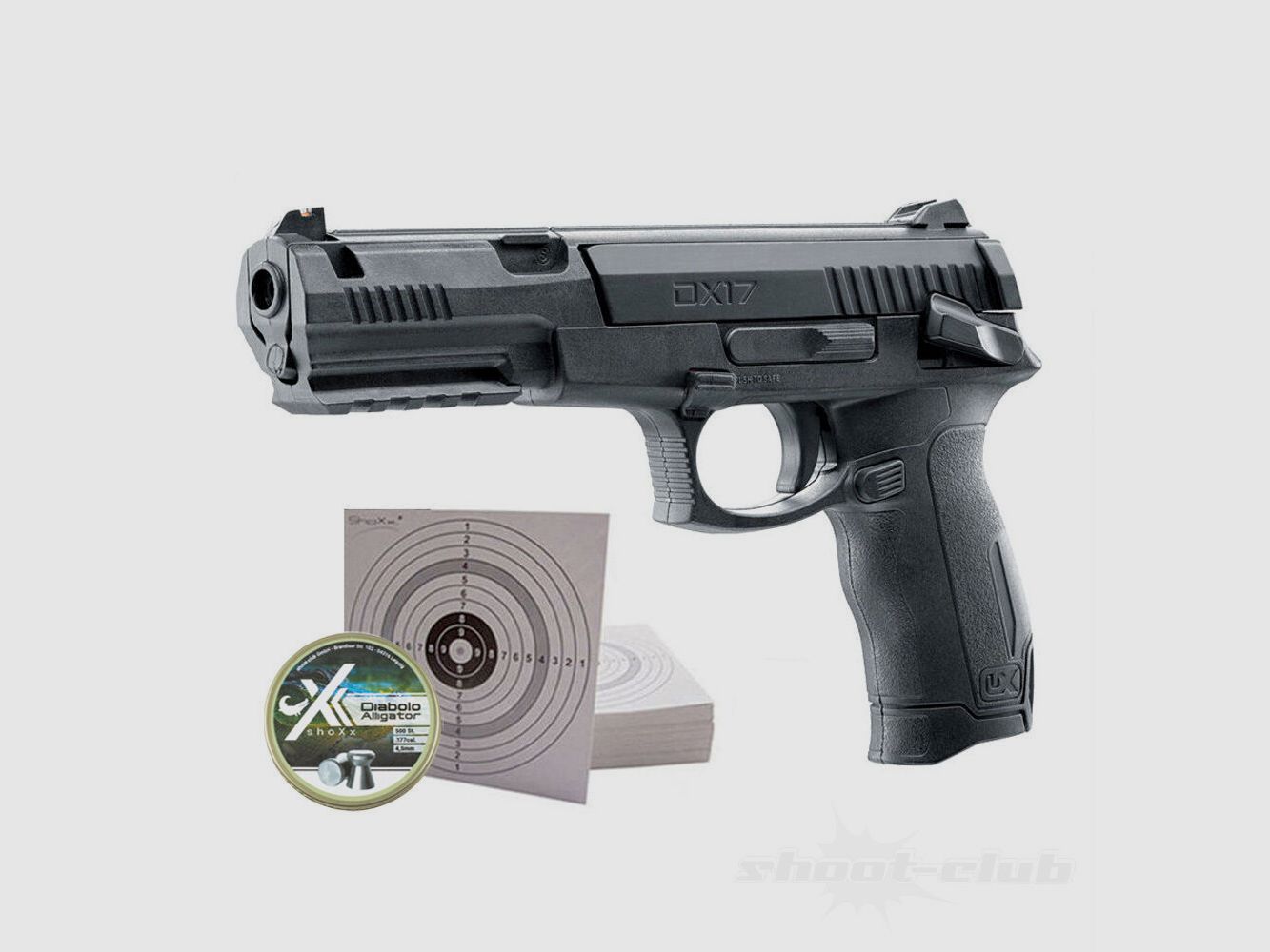 UMAREX DX17 Pistol UX Tornado Set 4,5mm Diabolos BBs