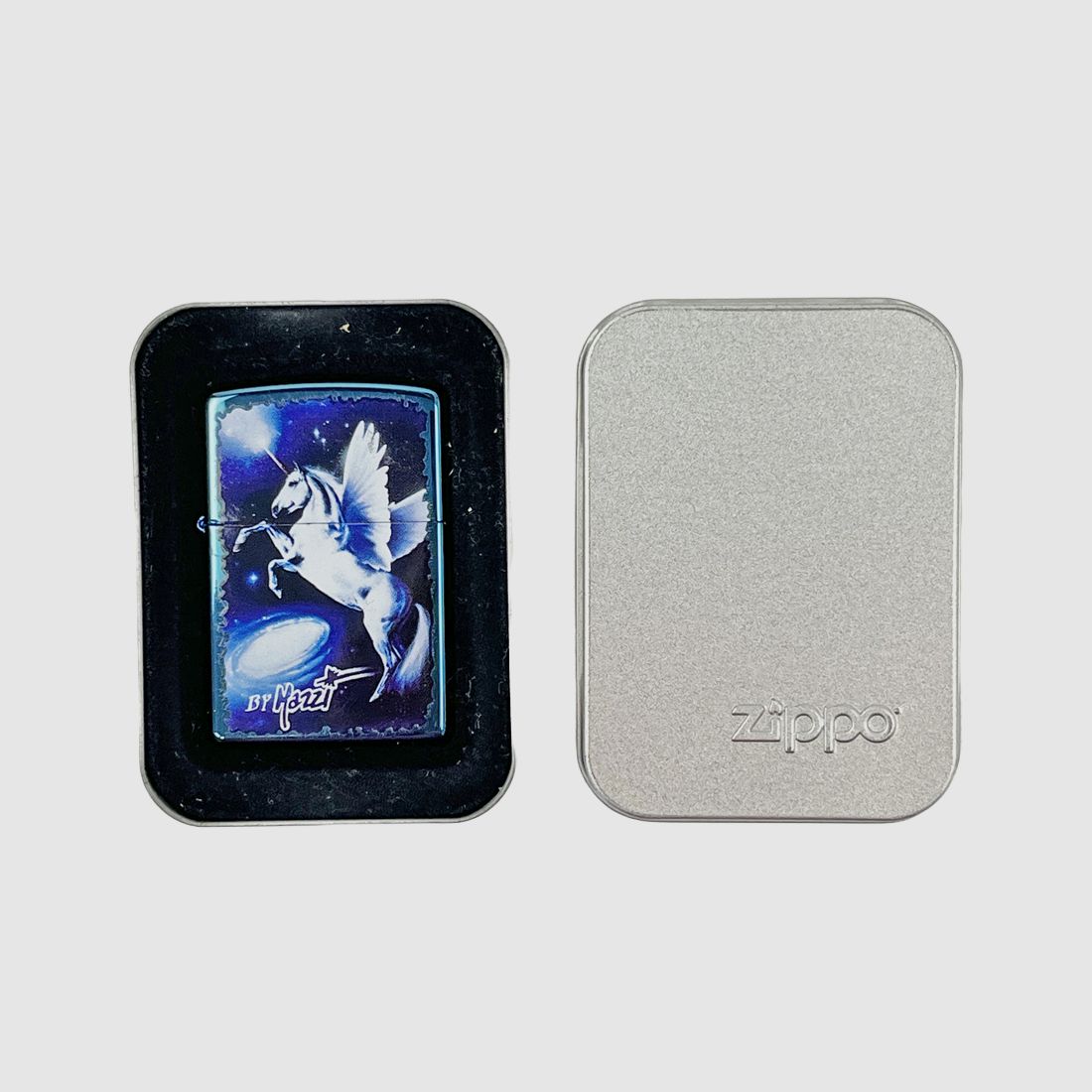 Zippo par Mazzi "Fantaisie de Licorne Saphir