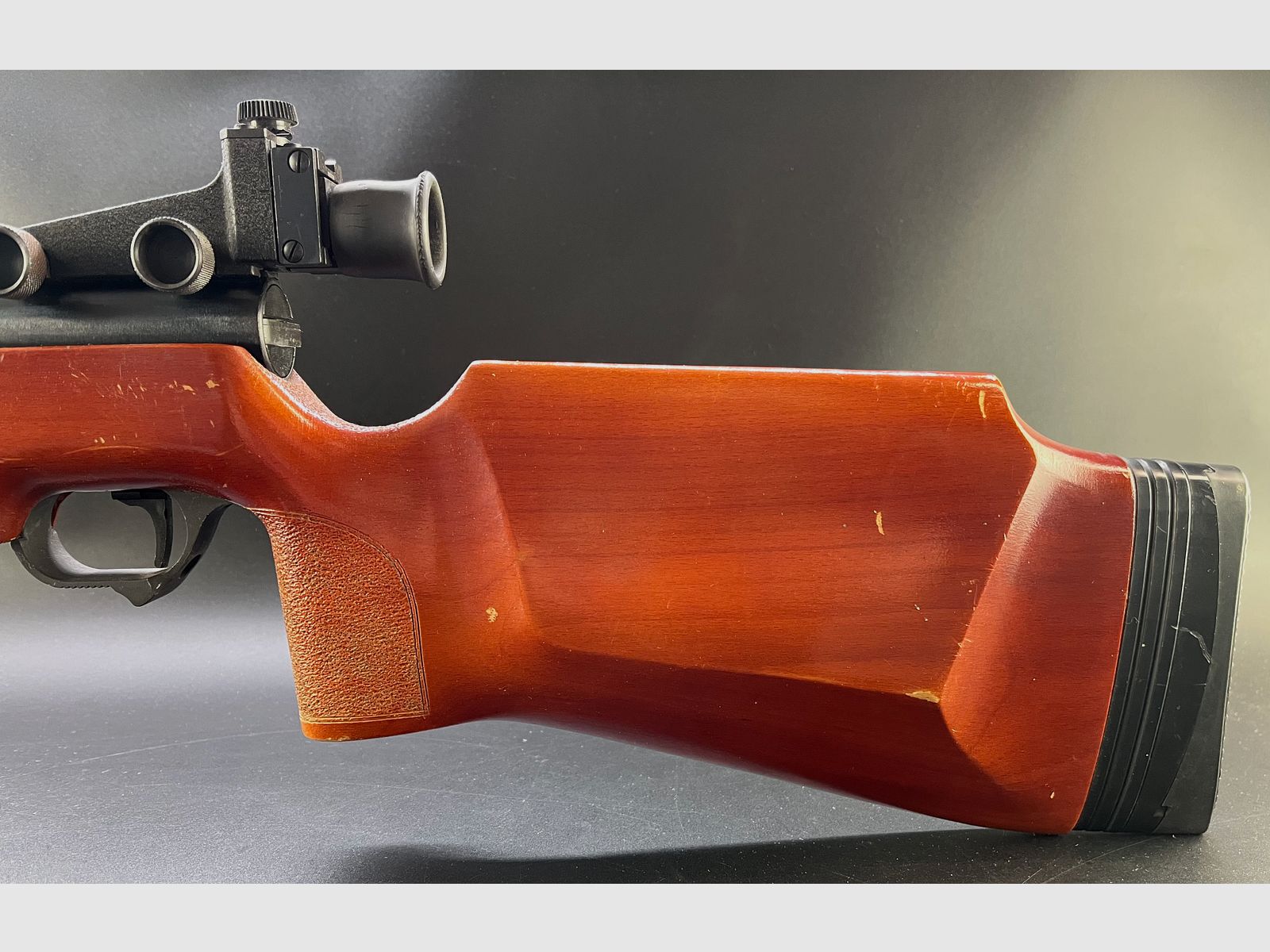 Haenel Mod. 312 Seitenspanner Luftgewehr 4,5mm Diabolo mit Diopter und neuer Dichtung und Kolbenfede