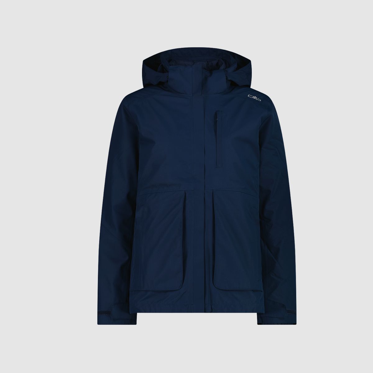CMP Multifunktionale Damenjacke 3in1 t mit Kapuze Blau
