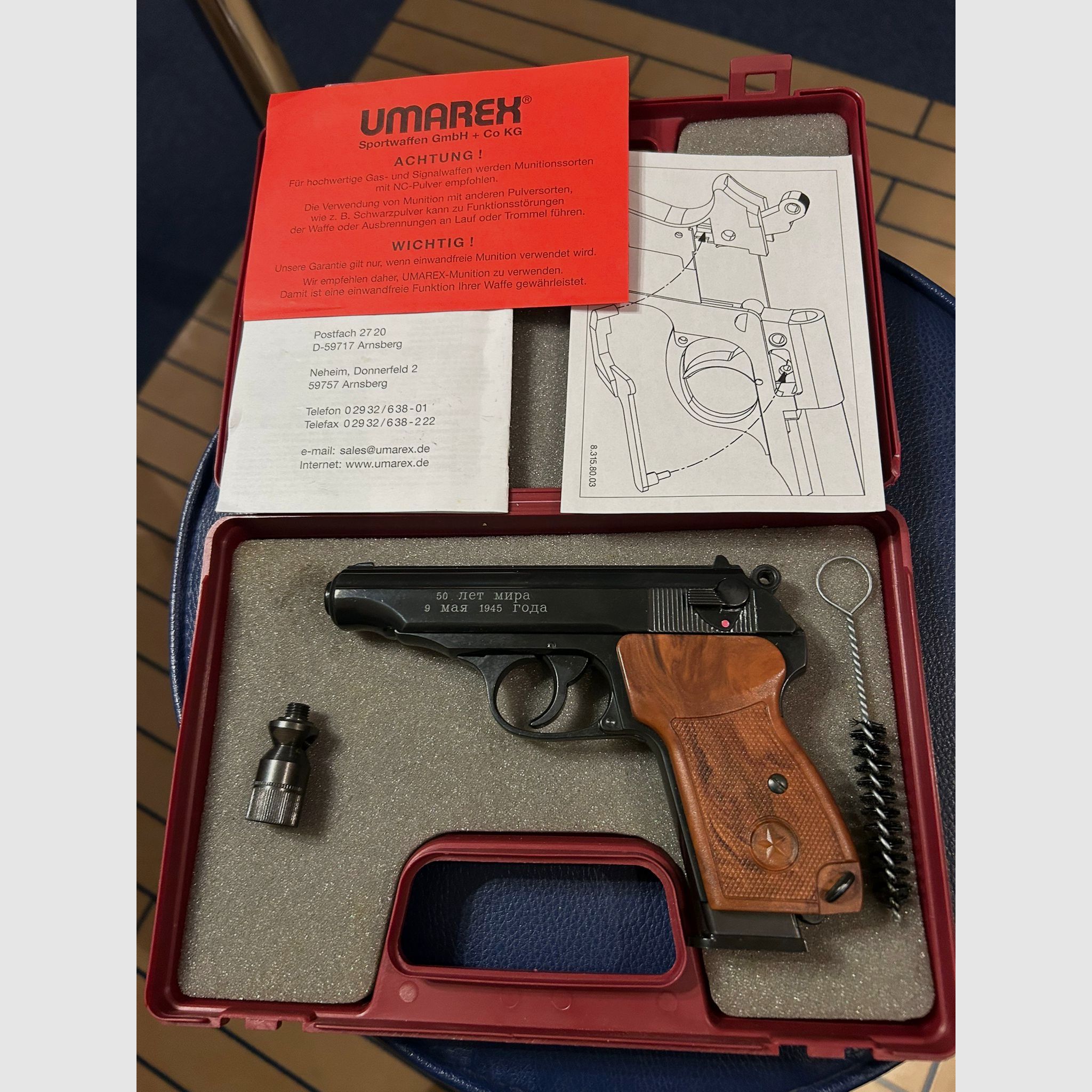 Schreckschusspistool Umarex Walther PP Reck Pobeda 9 mm