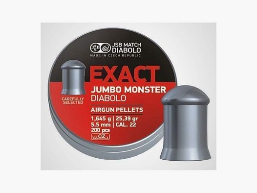Pellets PALLINI JSB JUMBO EX.MONSTER CAL 5.52 gr 1.645 CZ X 200 546288-200