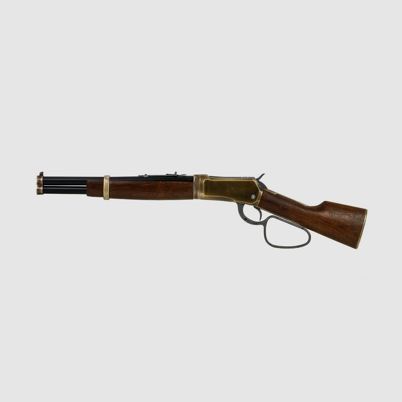 Deko Westerngewehr Kolser Winchester Mare's Leg 26 Zoll voll beweglich LĂ¤nge 67 cm messing