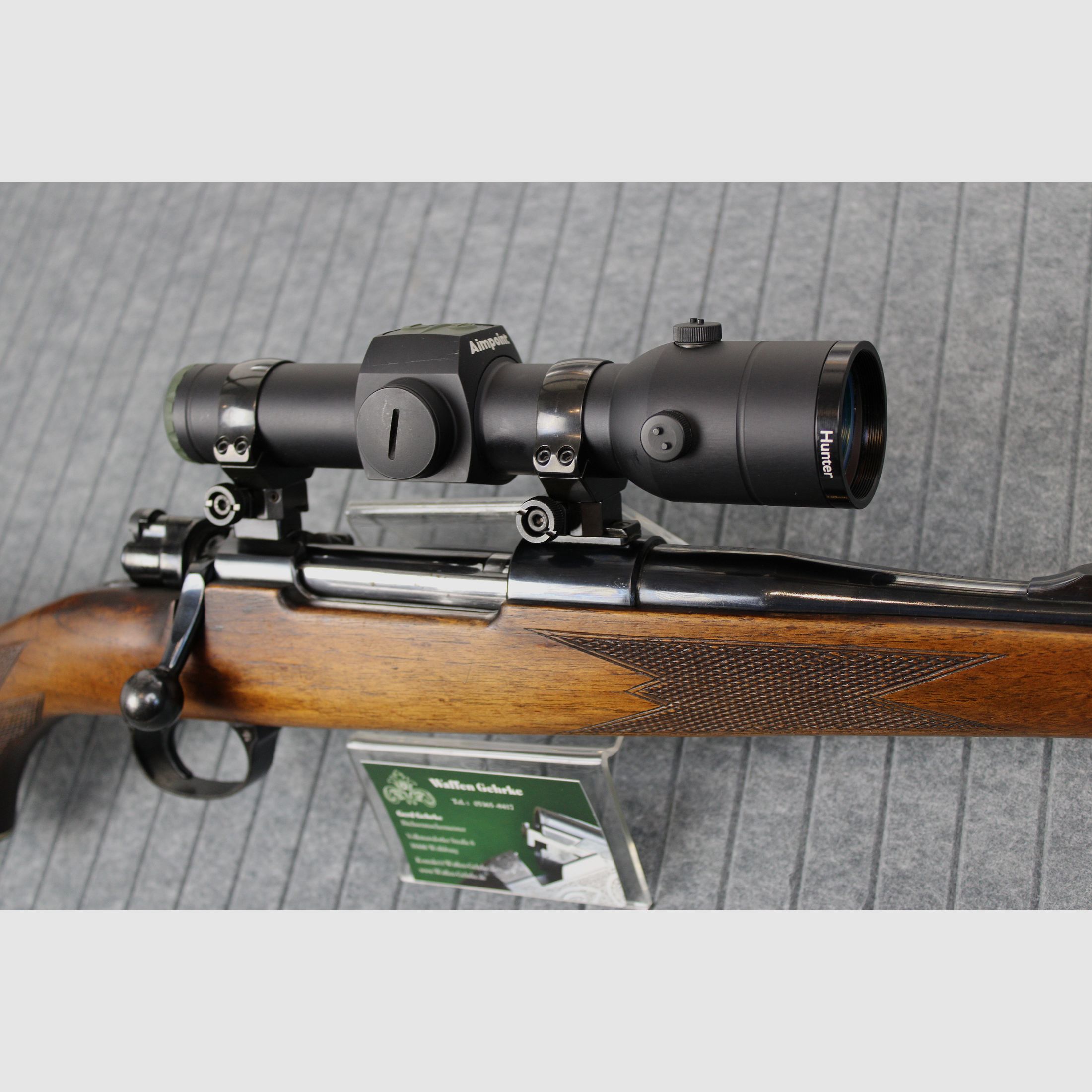 Akah 98er (Mauser) .30-06SPR. Aimpoint Hunter, Timney