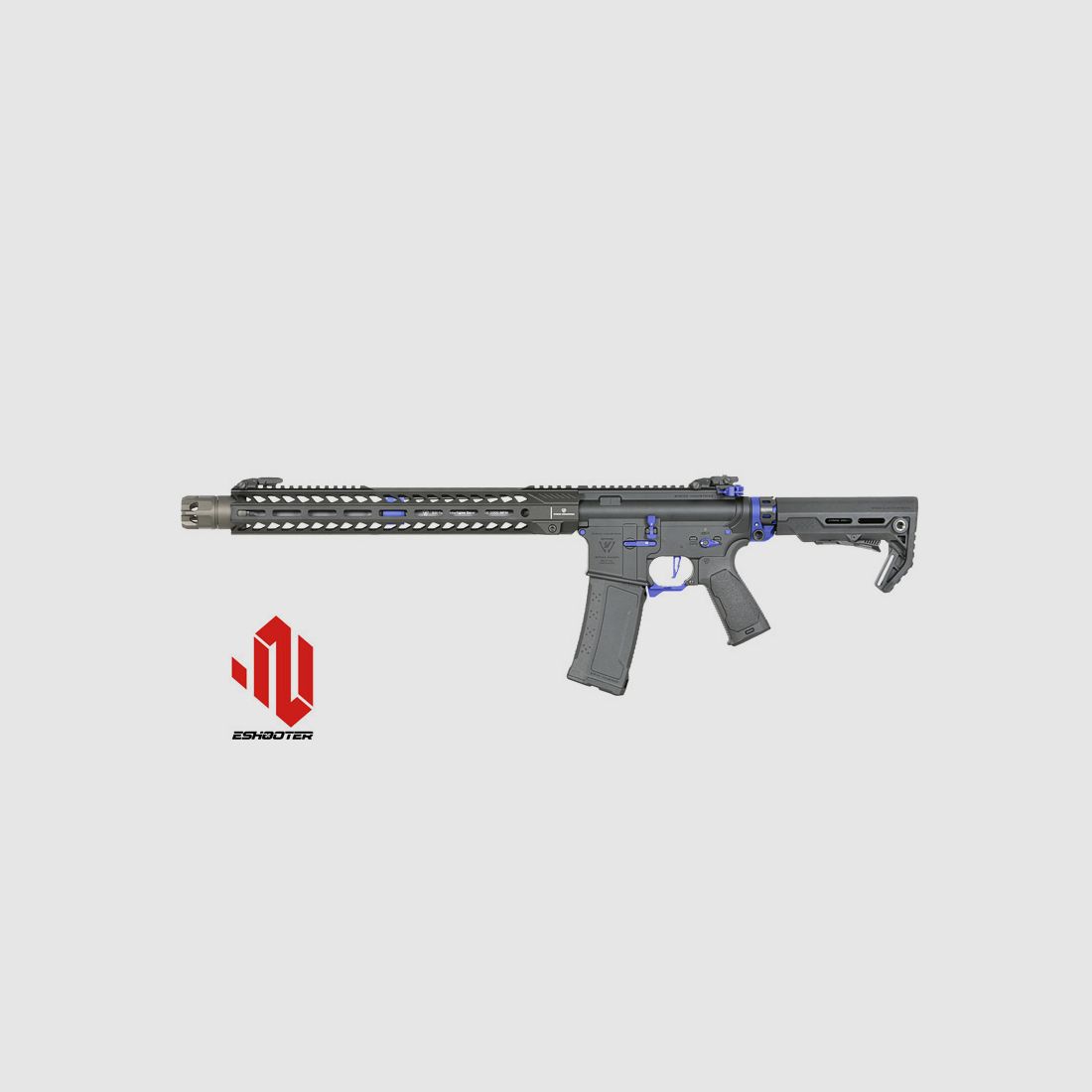Strike Industries 15.5" Raiders Competition S-AEG mit Eshooter ETU, blaue Elemente