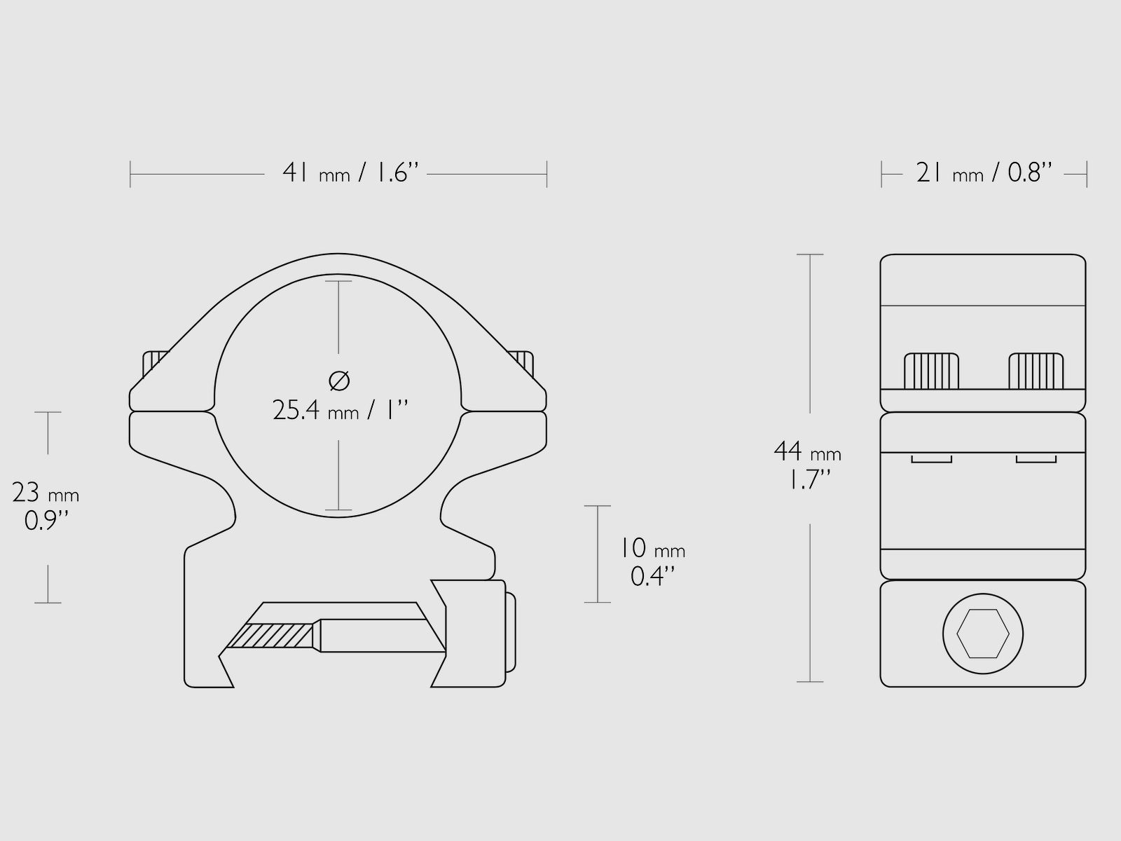 HAWKE 14242-1 Ensemble de lunette de tir VANTAGE 4-12x40 AO RIMFIRE 22 WMR 22113 Montage en anneau 25,4mm central