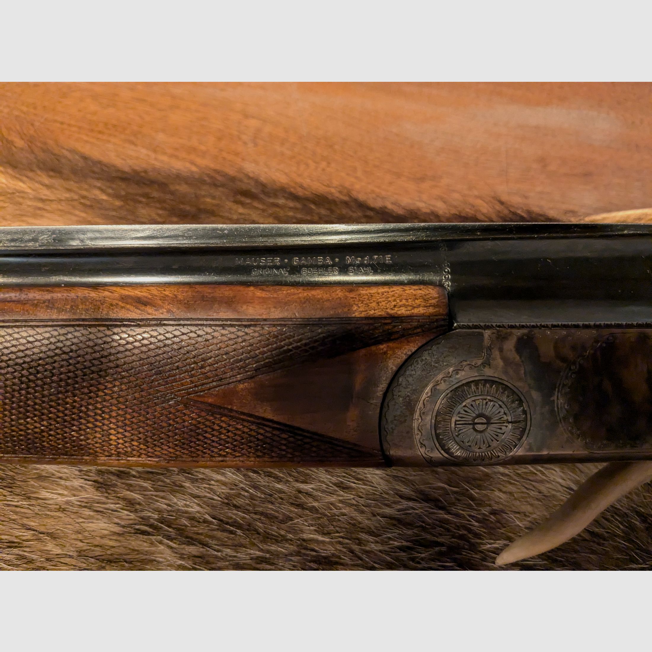 Bockflinte Mauser Gamba 71E , langer Schaft