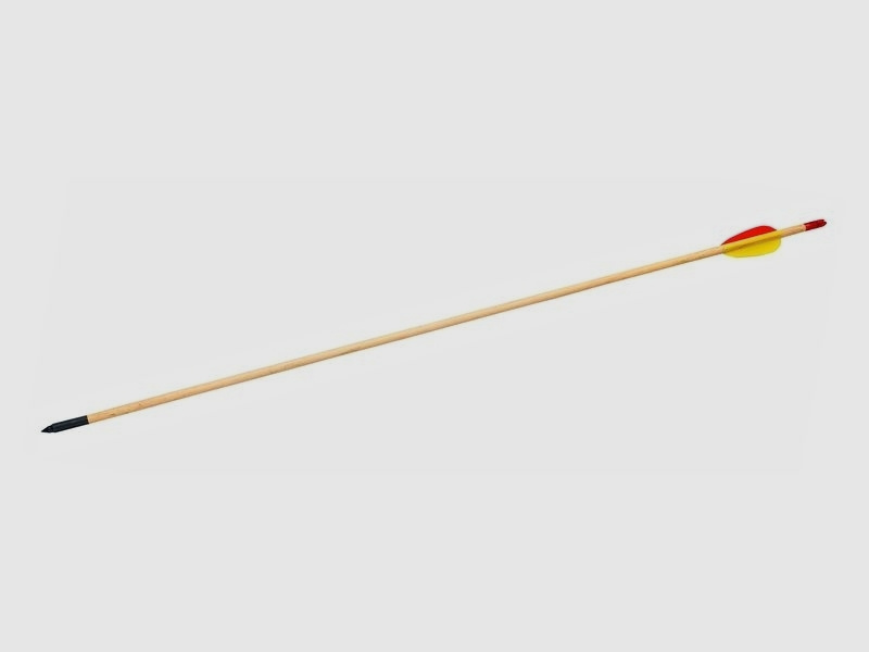 Sport arrow, spruce wood, feathers length 76cm (30 ")