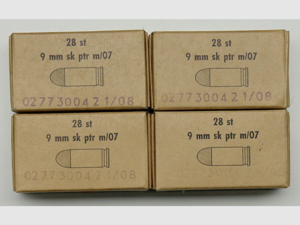 SK 9mm Long für Pistole m/07