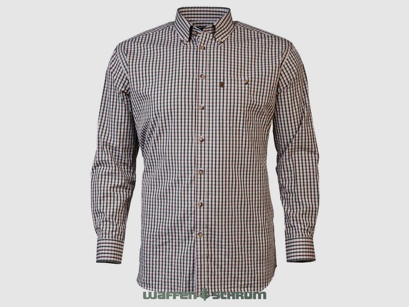 Books Shirt Easy Care Comfort Fit Green checked