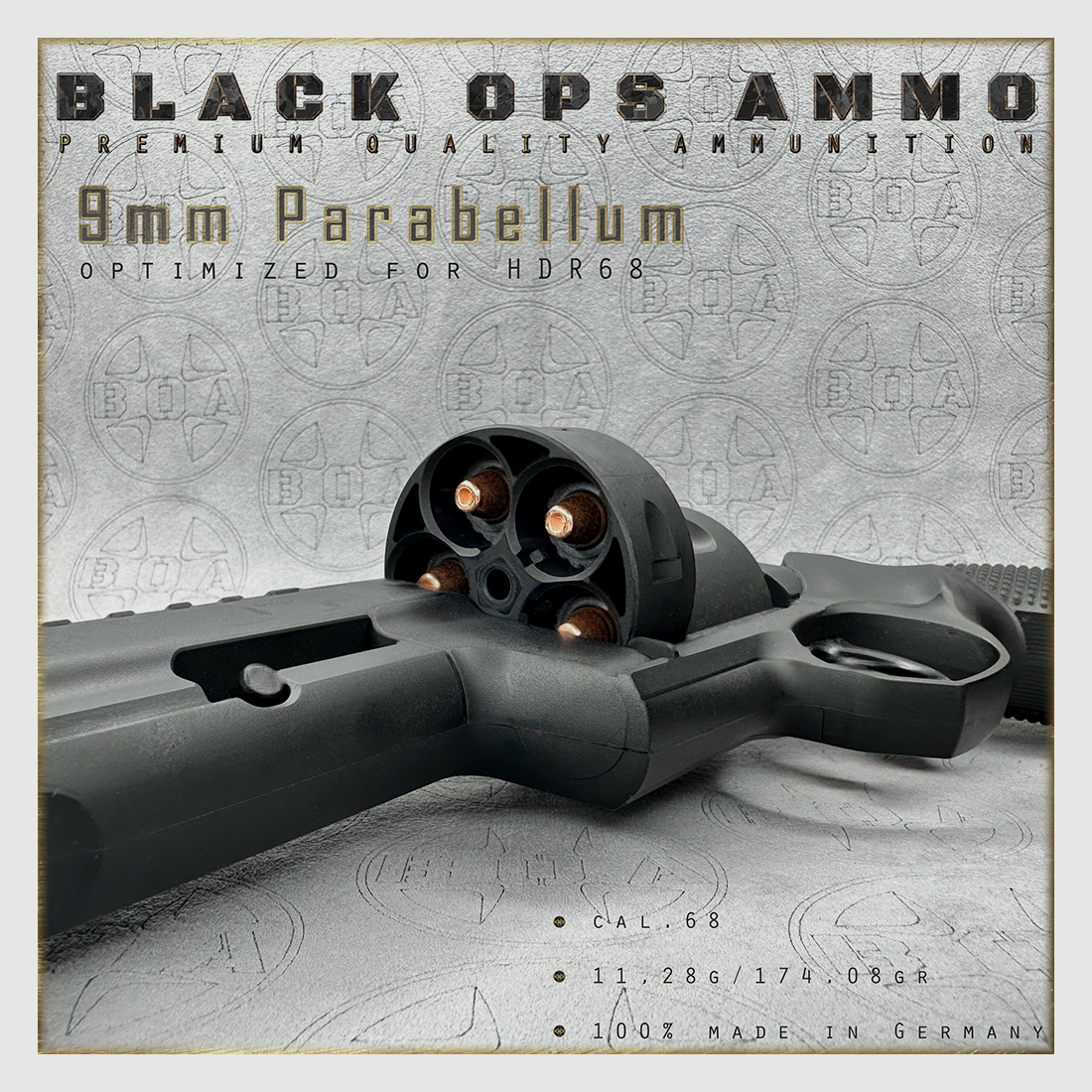 10x + 2 9mm Parabellum BLACK OPS AMMO HDR 68 TR cal.68 Munition T4E Umarex HDR68 TR68, Bild 4 von 4