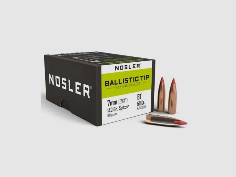 Proiettili Nosler 7mm/.284 140gr Ballistic Tip Caccia 50 pezzi | Proiettile da Caccia 28140