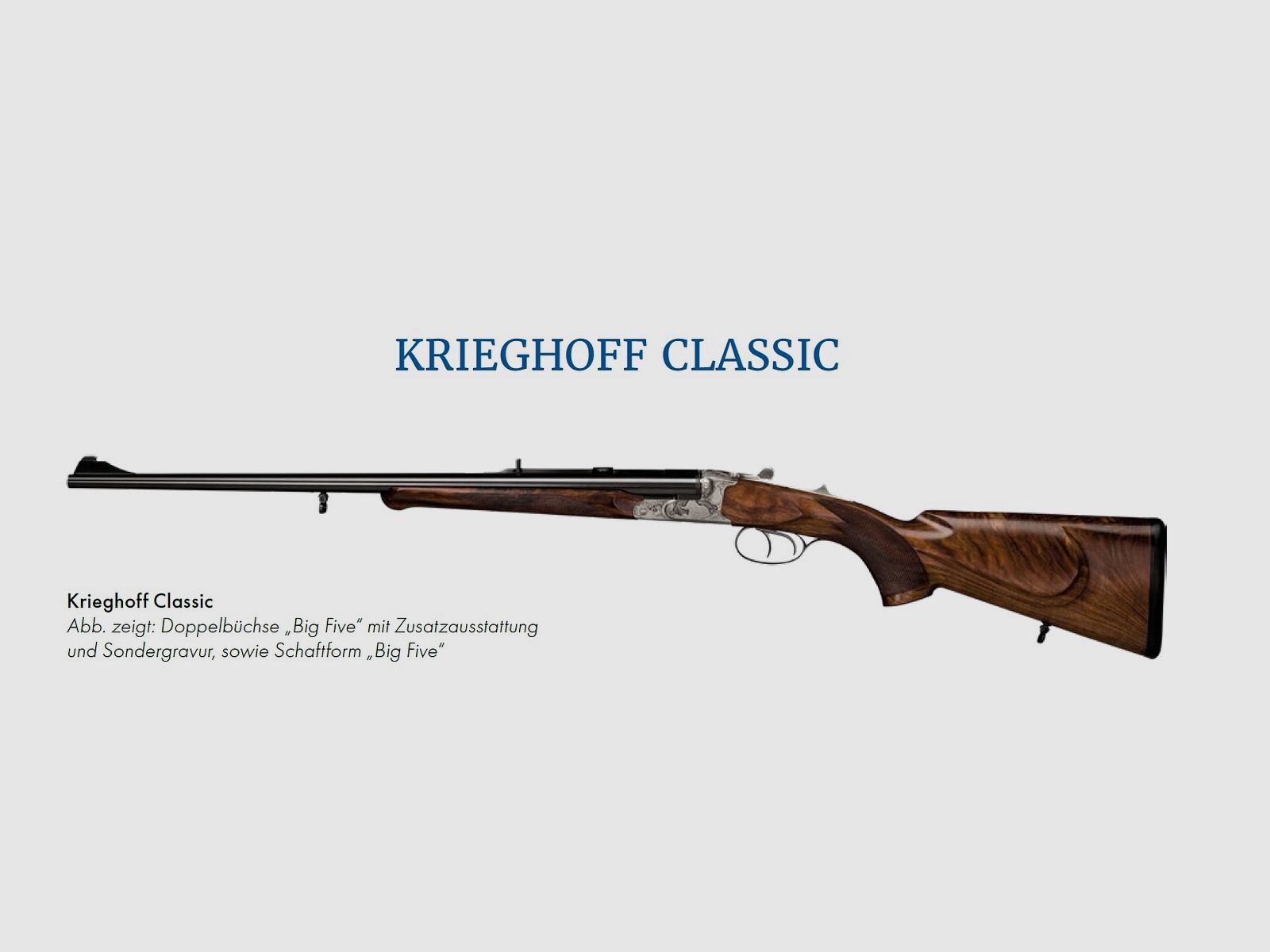 KRIEGHOFF Doppelbüchse Mod. Classic Big Five Safarikaliber