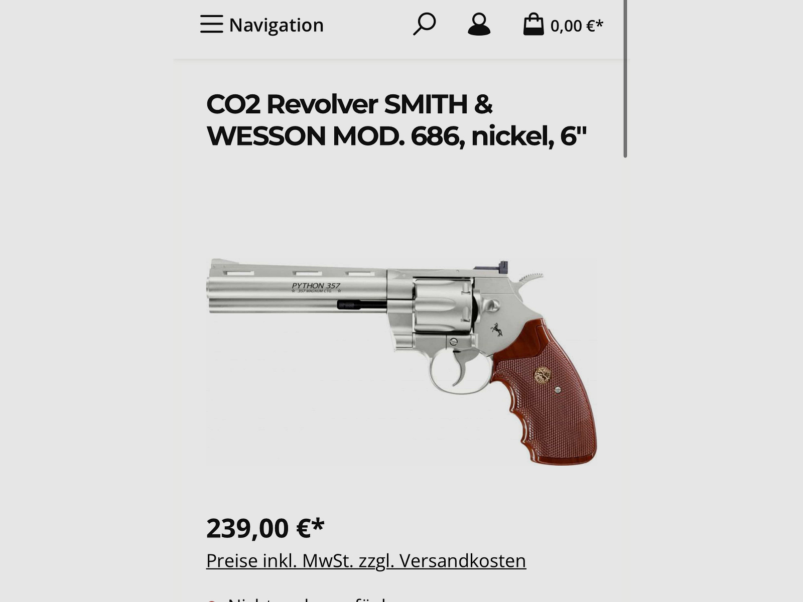 Umarex Colt Python 6" nickel