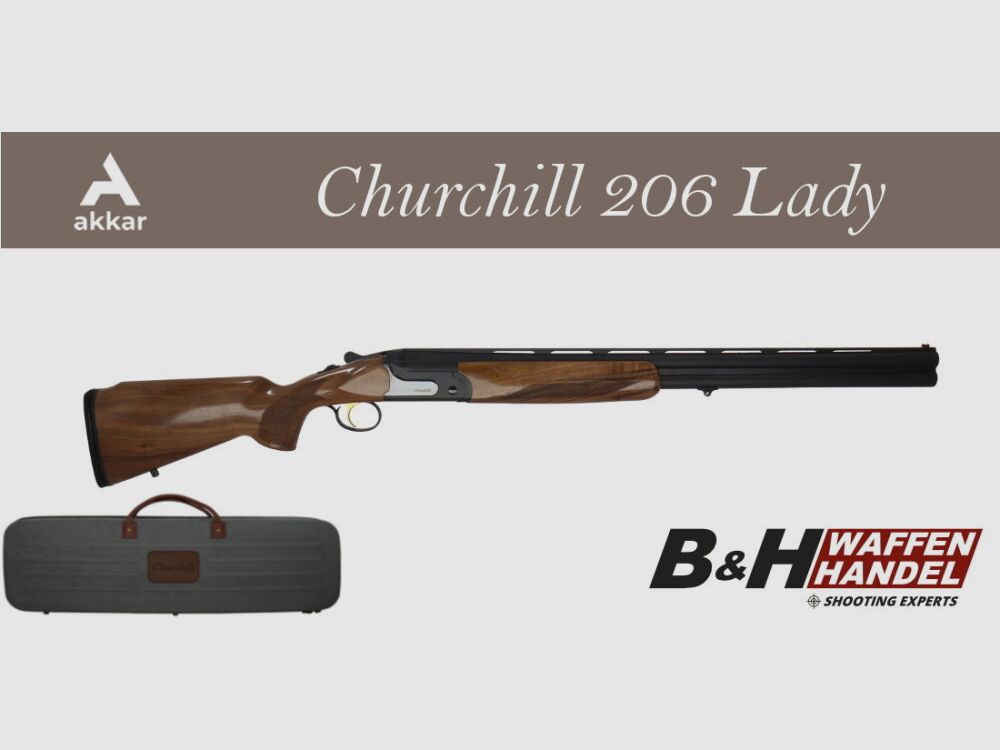 Akkar Silah Churchill 206E Lady Black GAUCHE / Fusil pour dames / Fusil à deux canons superposés / BDF / Tir à plombs en acier