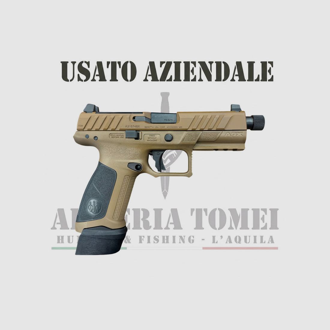 USATO – PISTOLA – BERETTA MOD. APX A1 TACTICAL FDE cal. 9×19, immagine 2 di 4