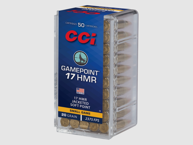 Patronen CCI Kaliber 17HMR Gamepoint 20 Grain, Bild 1 von 2