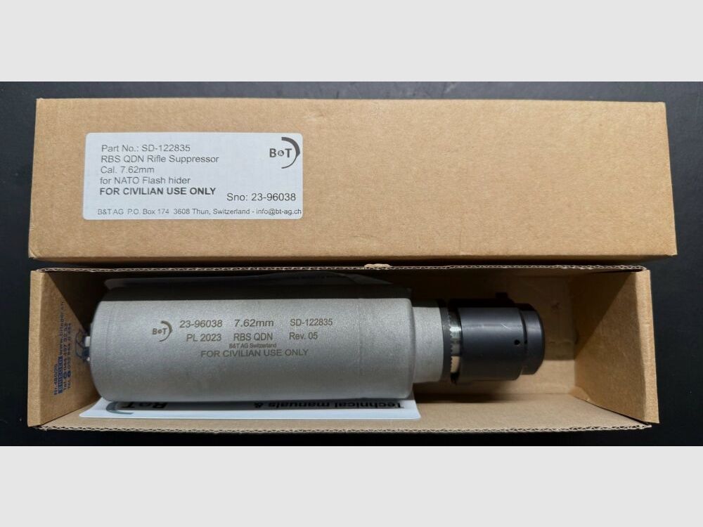 B&T AG (Brügger & Thomet) RBS QDN Rifle Suppressor